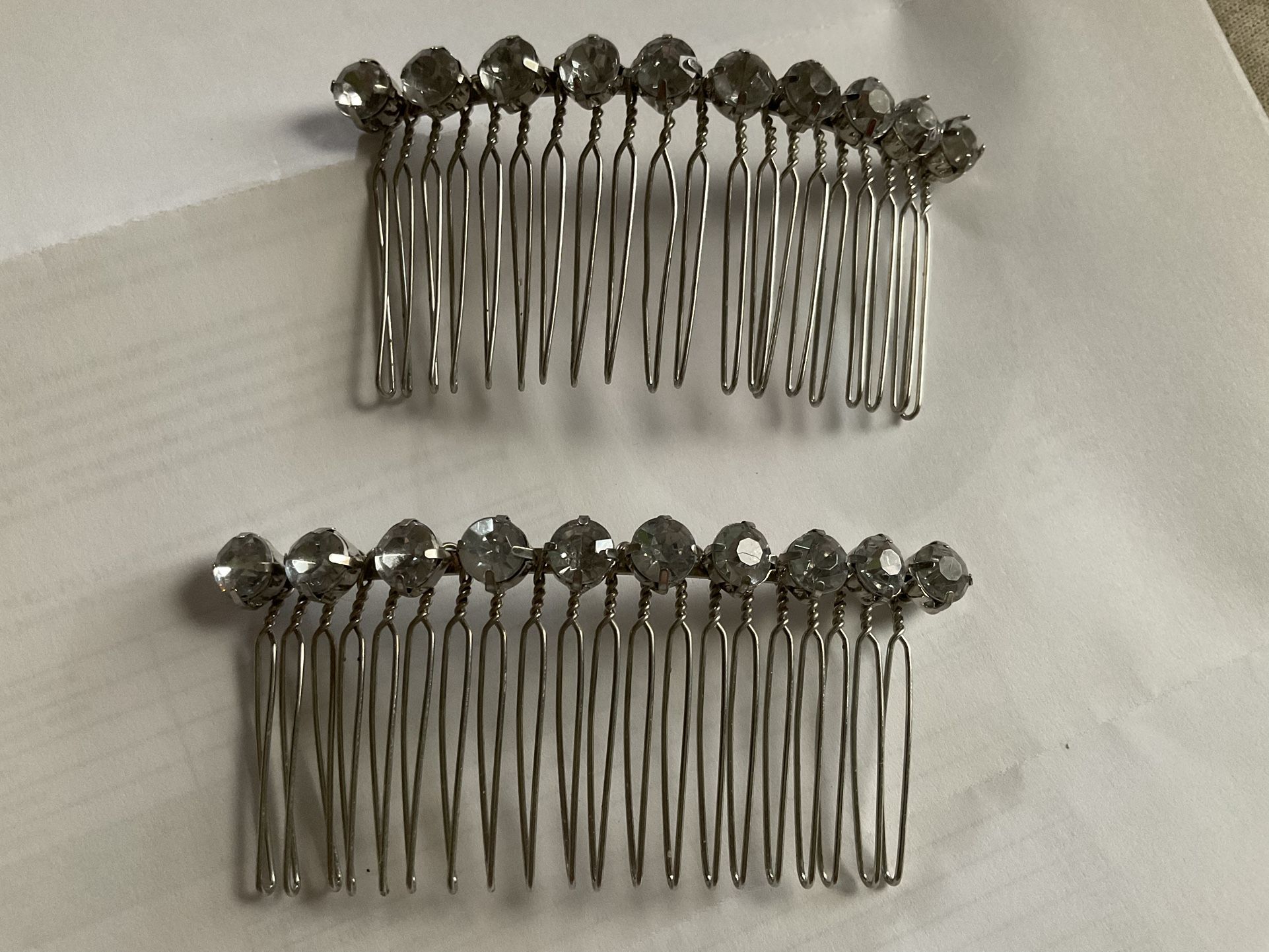 Set Of Crystal. Hair Clips