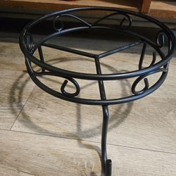 Black wrought Iron Plant Stand Tabletop or Porch