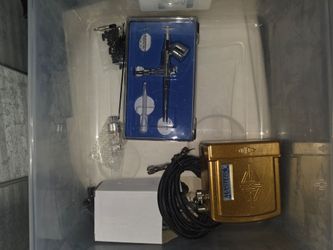 Airbrush supplies with gun and motor