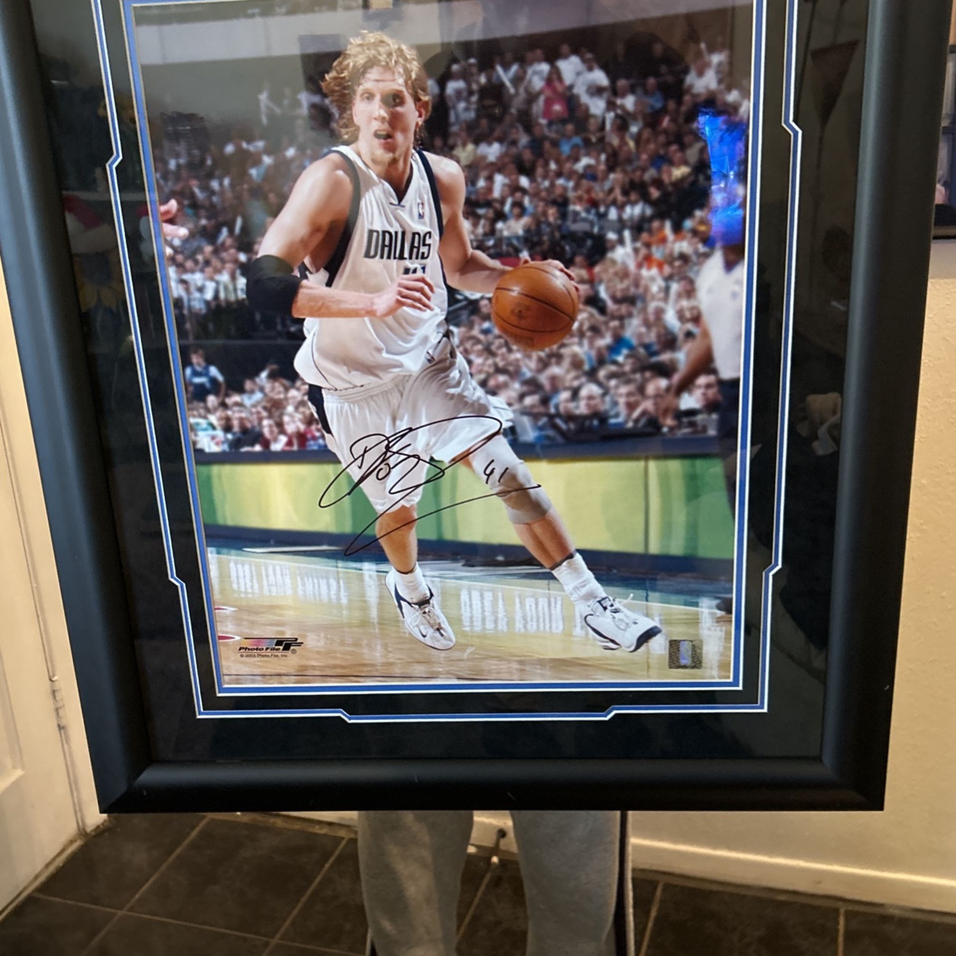 2003 Signed Authentic Autograph Framed Dirk Nowitzki 