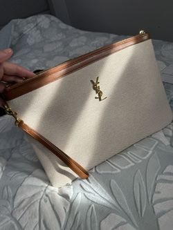 Saint Laurent (YSL) Monogram Pouch In Canvas
