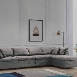 COMFY NEW LIMA SECTIONAL SOFA AND OTTOMAN SET ON SALE ONLY $1099. IN STOCK, SAME DAY DELIVERY 🚚 