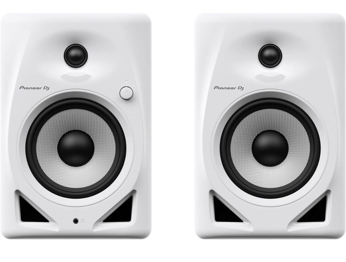 Pioneer DJ DM-50D-BT White Powered Studio Monitor Active Speaker Pair +Bluetooth