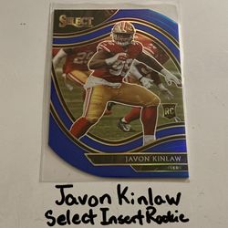 Javon Kinlaw Washington Commanders DT Select Short Print Insert Rookie Card. 