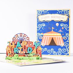 Birthday 3D Pop-up Greeting Card with Envelope