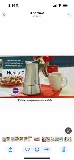 Cafetera espresso nueva en su caja 🌺 princess house 🌺
