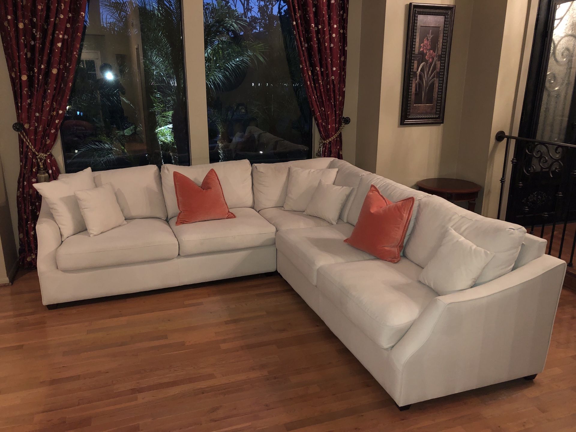 Magnolia Home Maison Homespun Cream 3 pc Sectional by Joanna