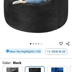 Black Beanbag 