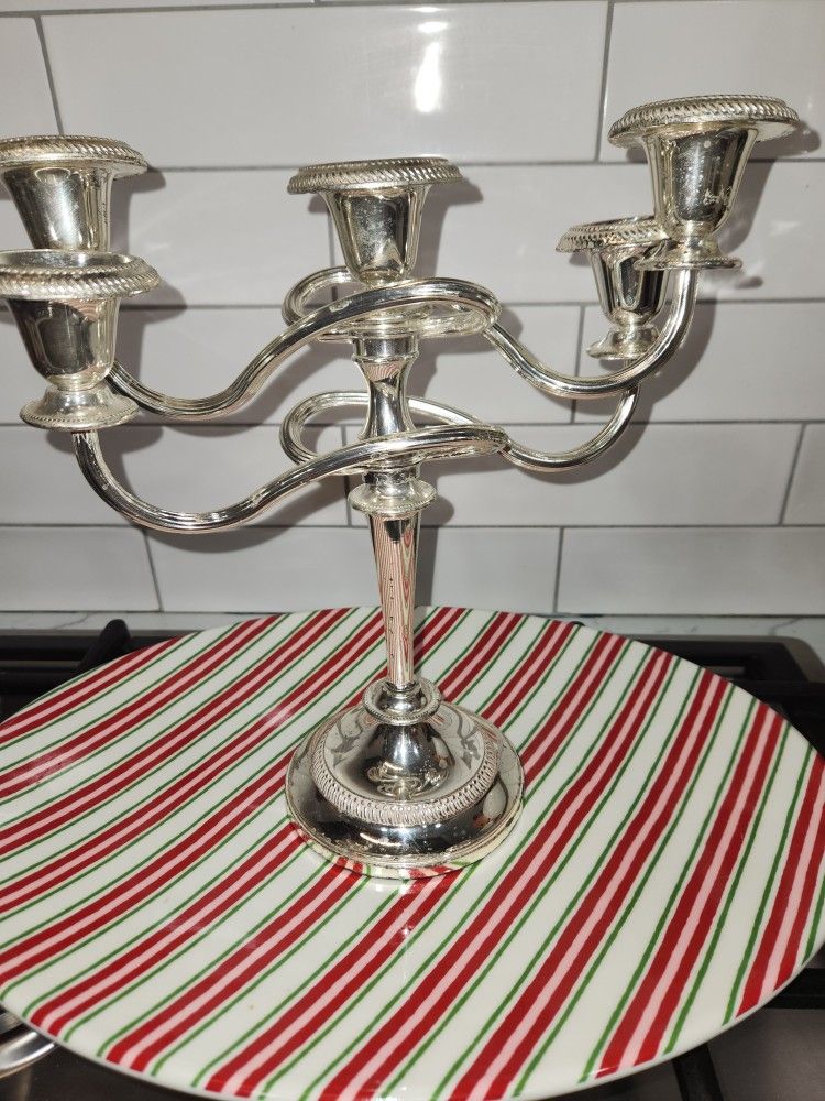 Silver Plated Candelabra 