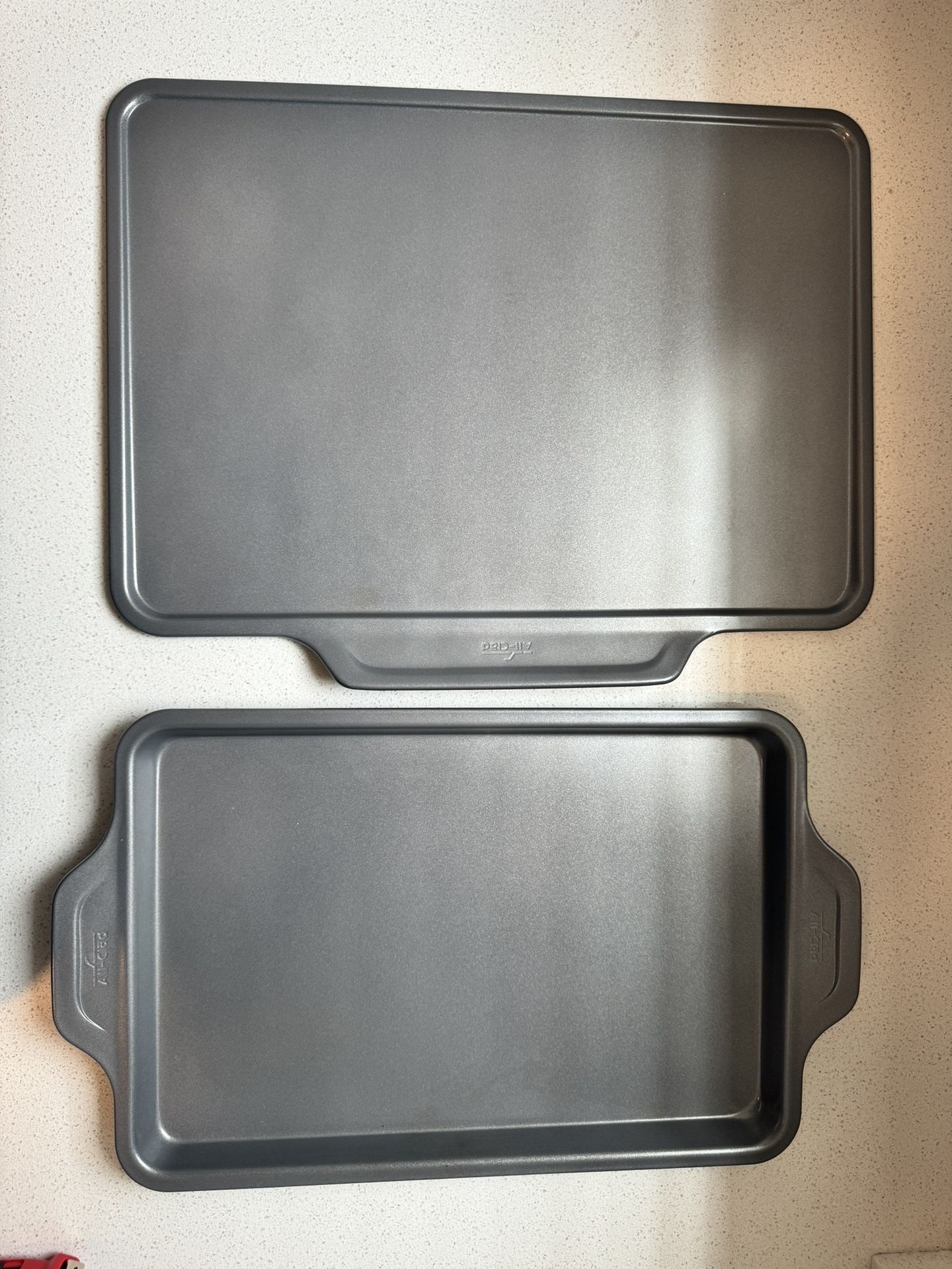 Place Offer On Items. All-Clad. Gently Used. Oven Sheets. Bread Pan. Muffin Pan.