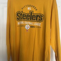 Pittsburg Steelers Long Sleeve Shirt Size L Adult 