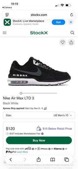Men’s Size 10 Nike Air Max LTD 3 New