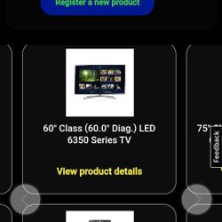 X 60" Class  6350 Series TV Like New