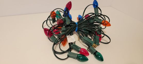 25 Incandescent Bulbs Suitable for Houses, Decorations Hanging on Outdoor & Indoor String Lights, (Green Wire)