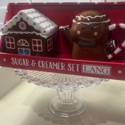 Gingerbread Sugar And Creamer 