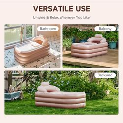 Inflatable Bathtub with Electric Air Pump Indoor Outdoor