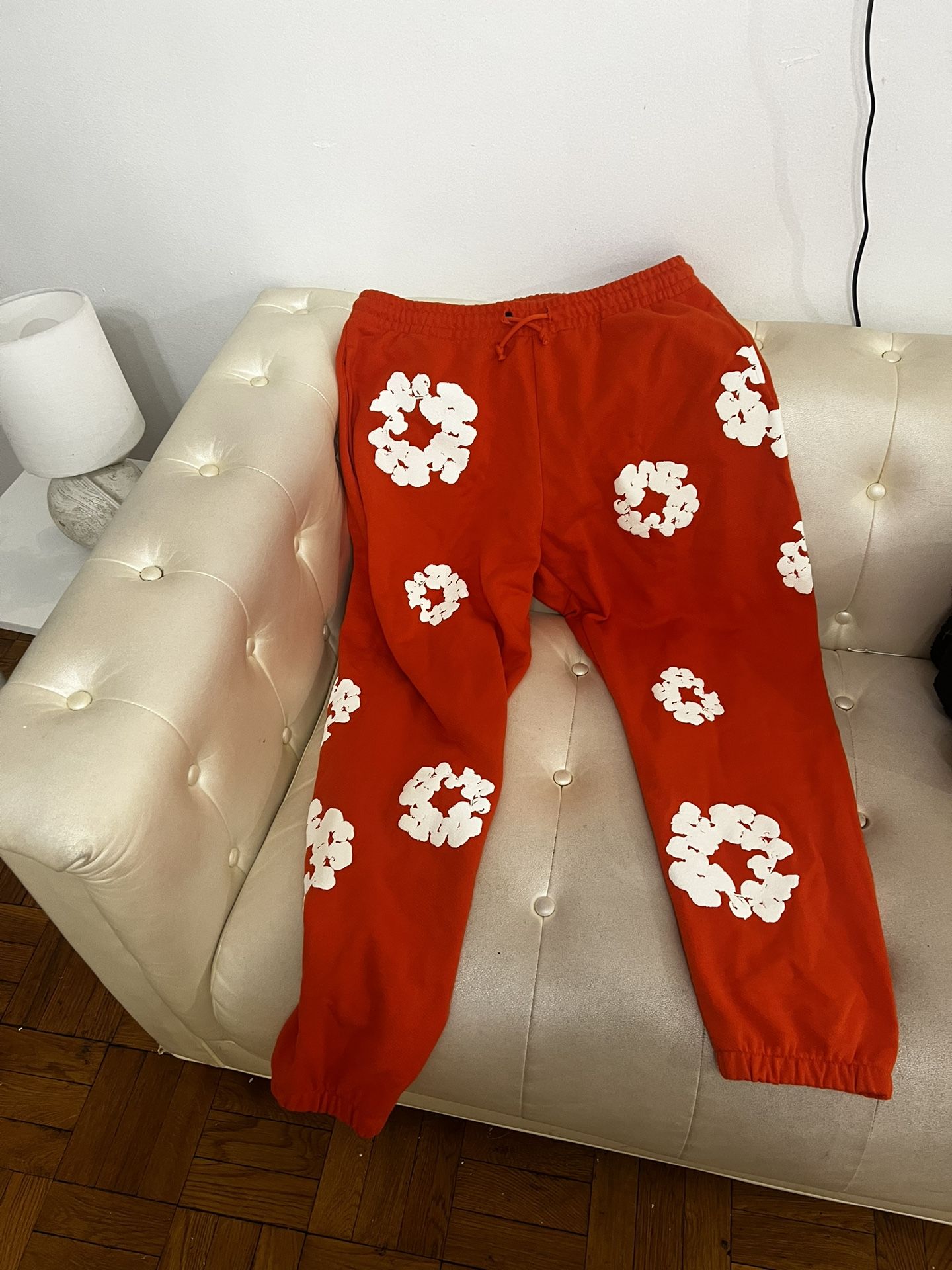 Demin Tear Sweats Size Xl Orange