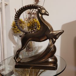 vintage Gazelle Antelope statue 
