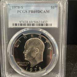 1978 S Gem Proof Eisenhower Dollar Graded At PR69 With A Deep Cameo H-15