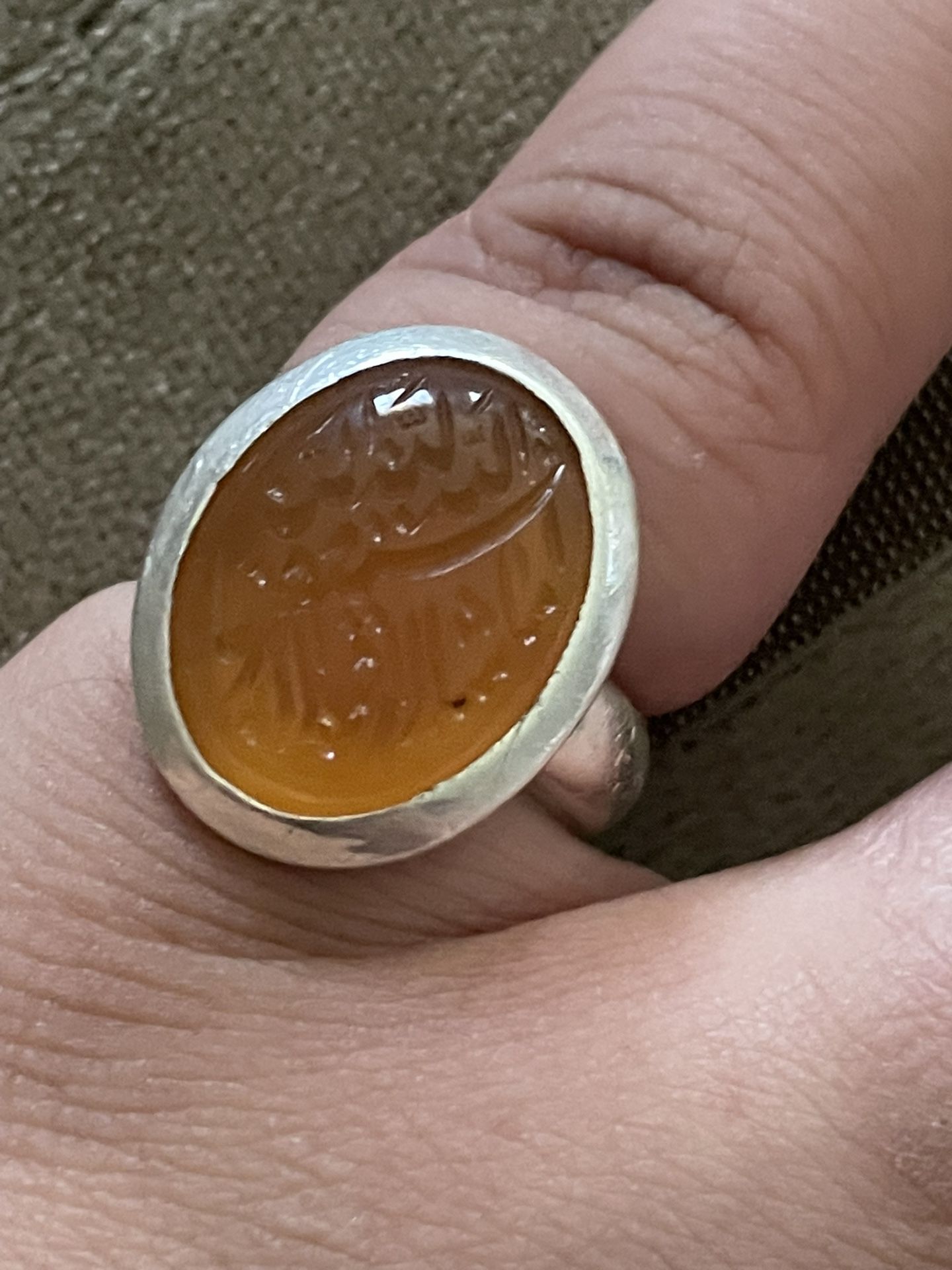 Men’s Ring Aqeeq Pure Silver