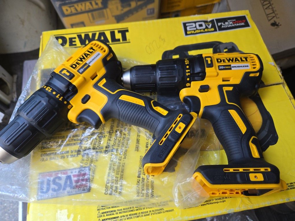 DEWALT 20VMAX BRUSHLESS T DCD778 1/2"(13MM) CORDLESS HAMMERDRILL DRILL DRIVER (TOOL ONLY) $120 EACH 