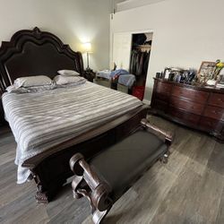 Bed Frame With Dresser and Bench