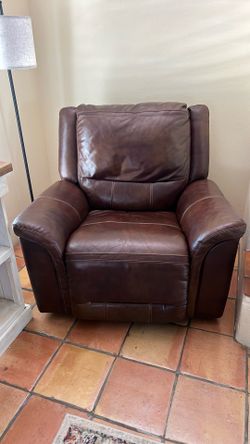 Leather recliner