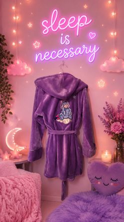 Plush purple robe