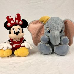 Minnie Mouse & Dumbo Authentic Disney Plush Dolls