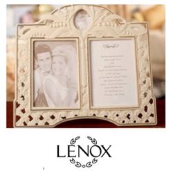 NEW!  Lenox Wedding Promises Double 5x7 Invitation Frame