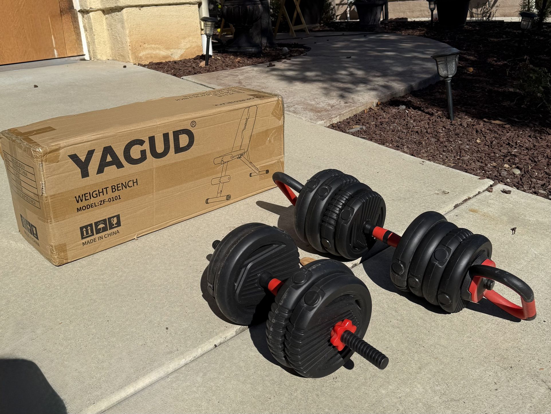 Weight Bench With Hand Weights