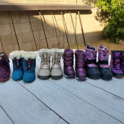 Girls Snow Boots Toddler Size 10 (See Description)