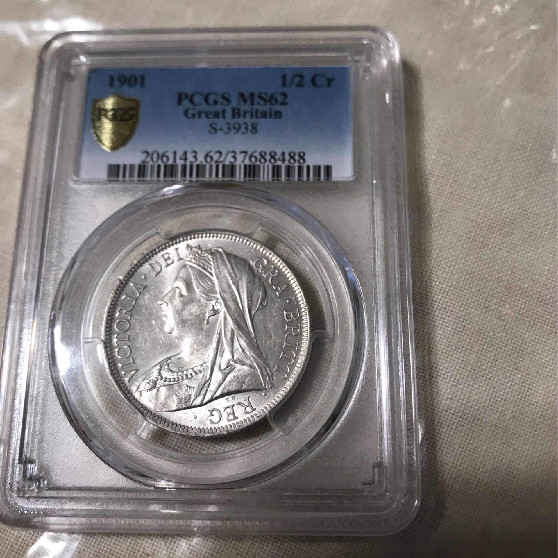 1901. 1/2 Crown