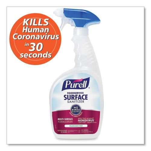 Foodservice Surface Sanitizer Fragrance Free 32 OZ Spray Bottle 6 Per Each Carton | 1 Carton of: 6