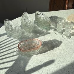 Vintage Glass Ice Cream Dishes