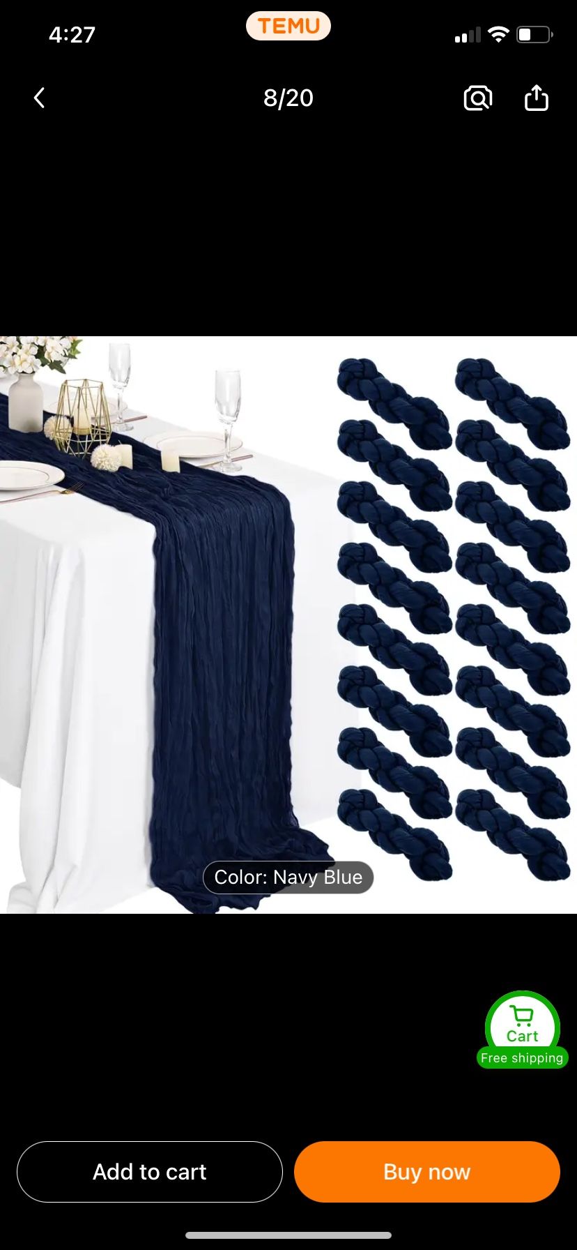 Navy blue table runners NEW (16)