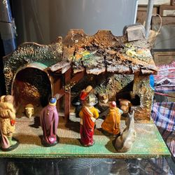Rare Vintage Nativity Scene Made In Western Germany 1930’s