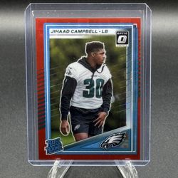 2025 Donruss Optic Rated Rookie Red Pandora Prizm #343 Jihaad Campbell RC
