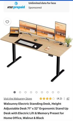 Electric standing desk
