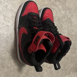 Nike Size 6.5 Red/black Nike Court Borough Mid 2 Gs Bred CD7782-003