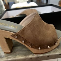 Heel Mules Open Toe Studded Slide Sandal Shoes 