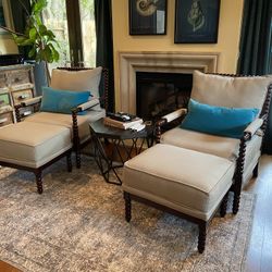 Ralph Lauren Chairs & Ottomans