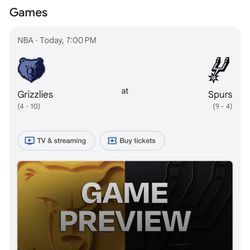 Spurs Vs Grizzlies