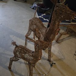 Light Up Reindeer Family 