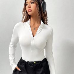 White Longsleeve Bodysuit 
