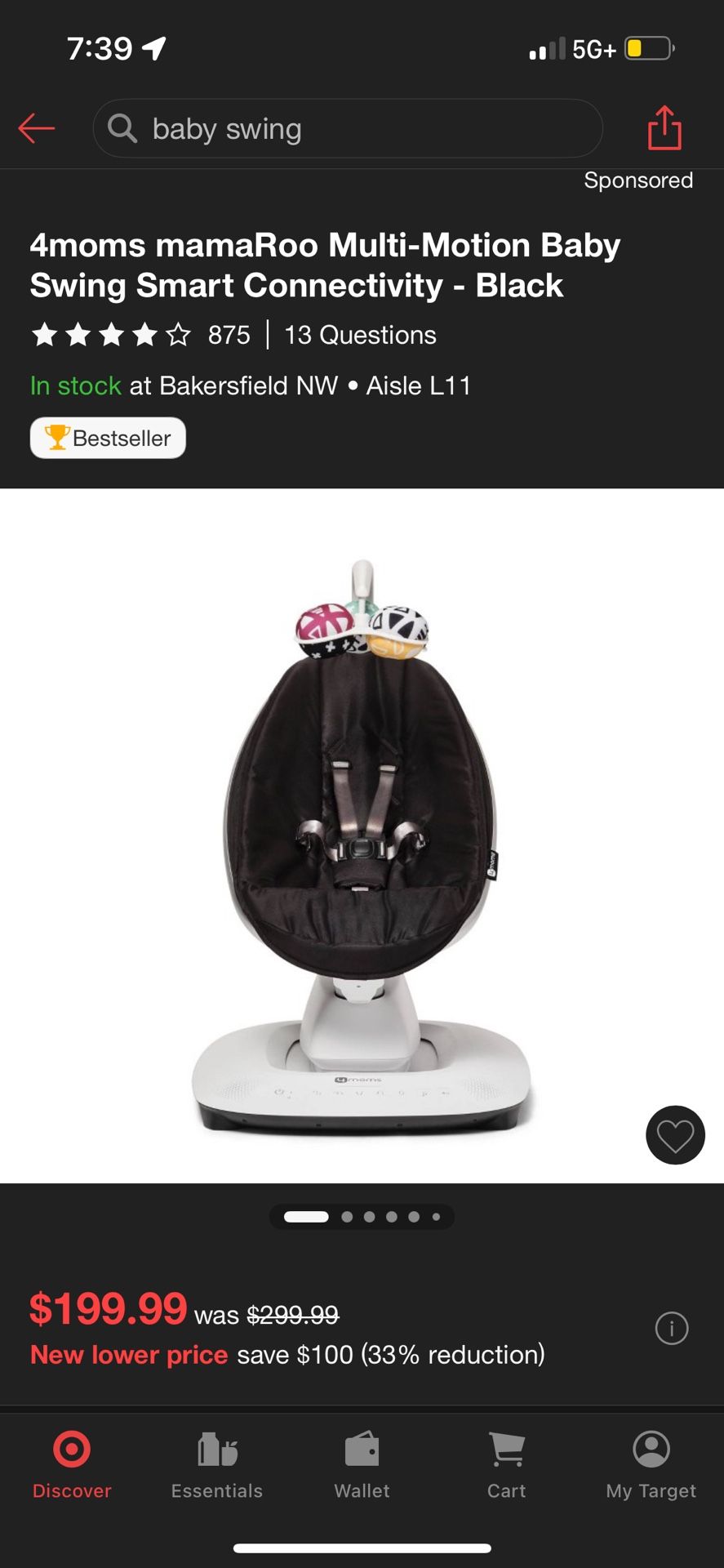NEW 4MOMS MamaRoo SWING