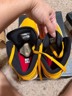Air Jordan Yellow and Black Sneakers