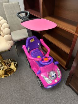 New 3-in-1 Sliding Walker w/ Adjustable Canopy Horn Music & Light Children Baby Toy Car