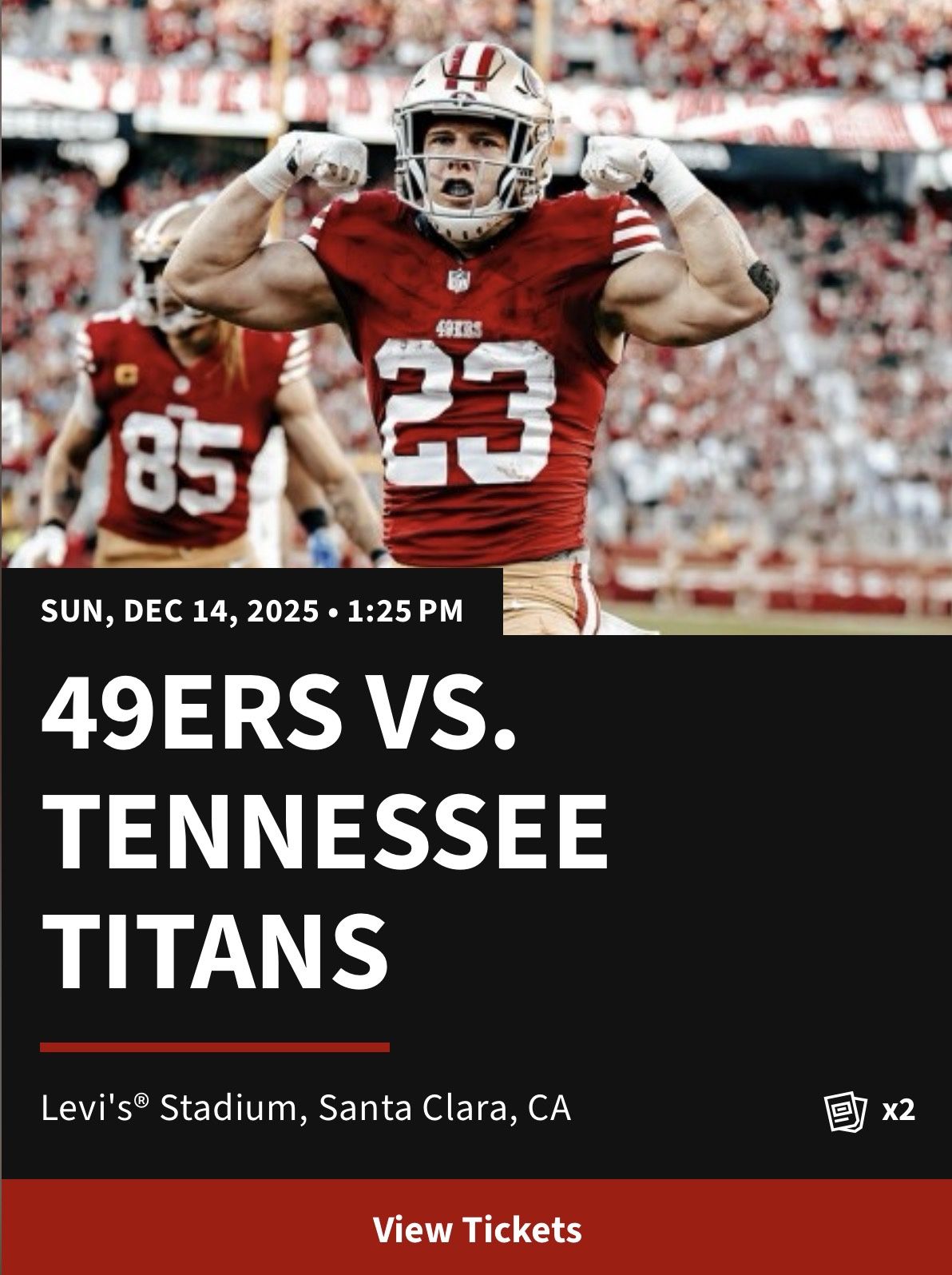 49ers vs Titans Tickets