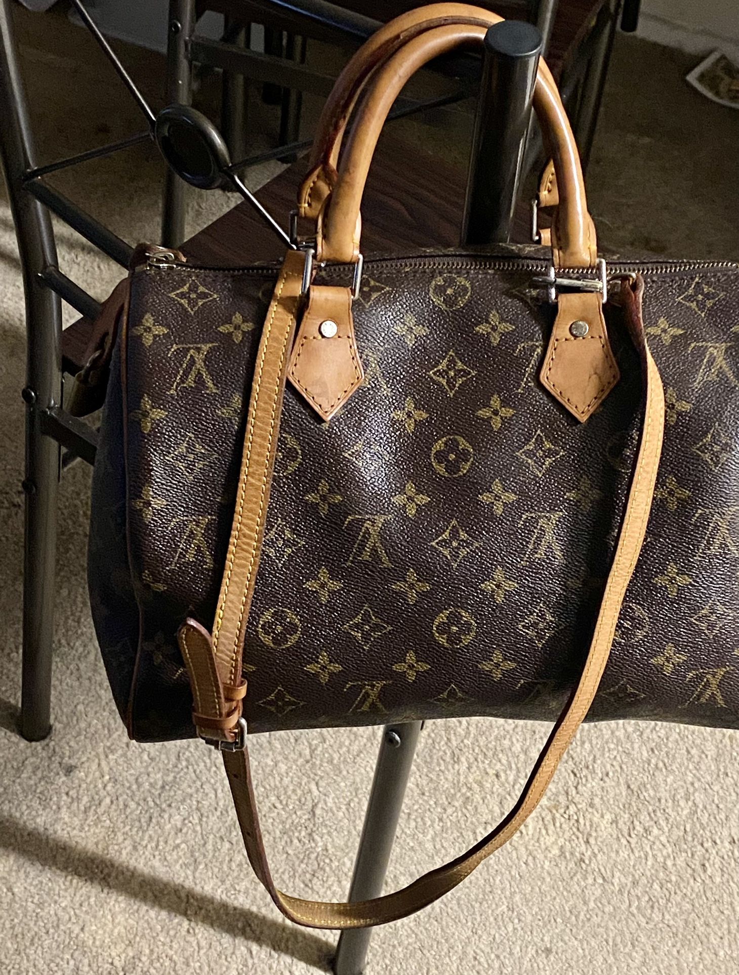 Louise Vuitton Monogram Speedy 30 Canvas
